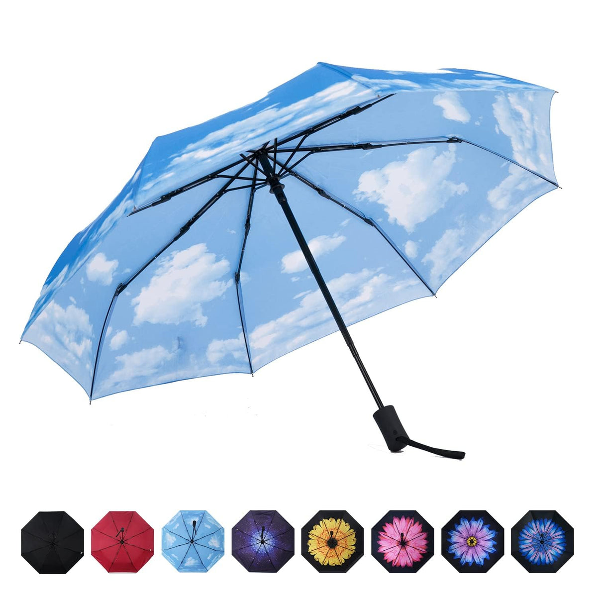 SY COMPACT Travel Umbrella Windproof Automatic Unbreakable UV Protection