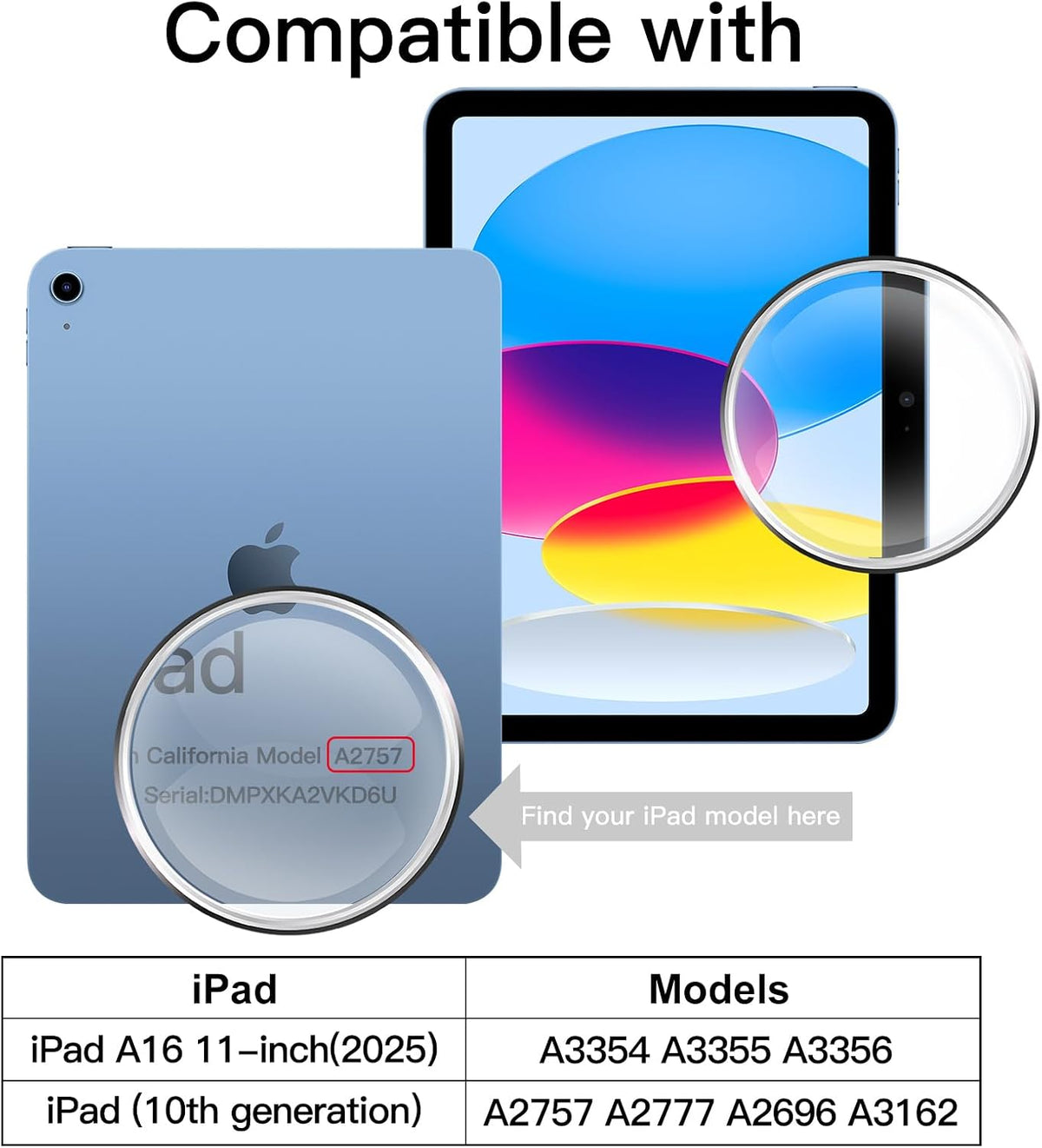 JETech Screen Protector for iPad (A16) 11th/10th Gen, 2-Pack