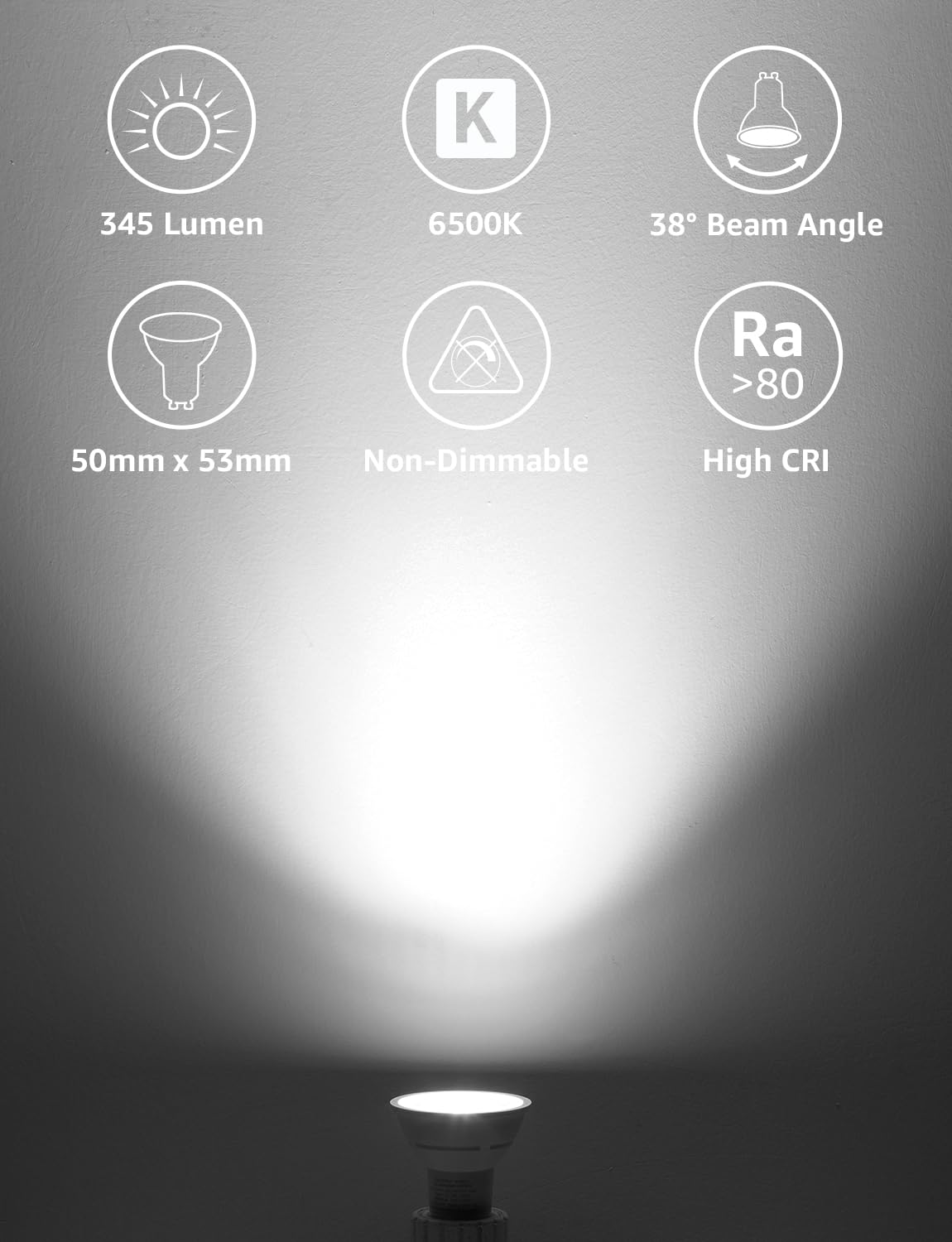 Lepro GU10 LED Spotlight Bulbs, Neutral White 4000K, 50W Equivalent,10-Pack