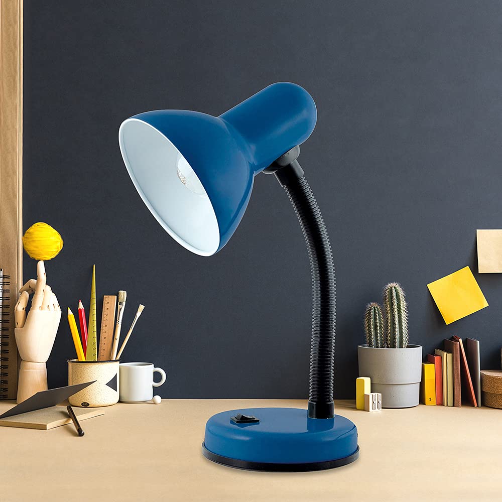HOMELIFE 35w 'Classic' Flexi Desk Lamp with Versatile Flexible Neck - Integral On/Off Switch - Approx. 34cm Height - L958BK - Onyx Black