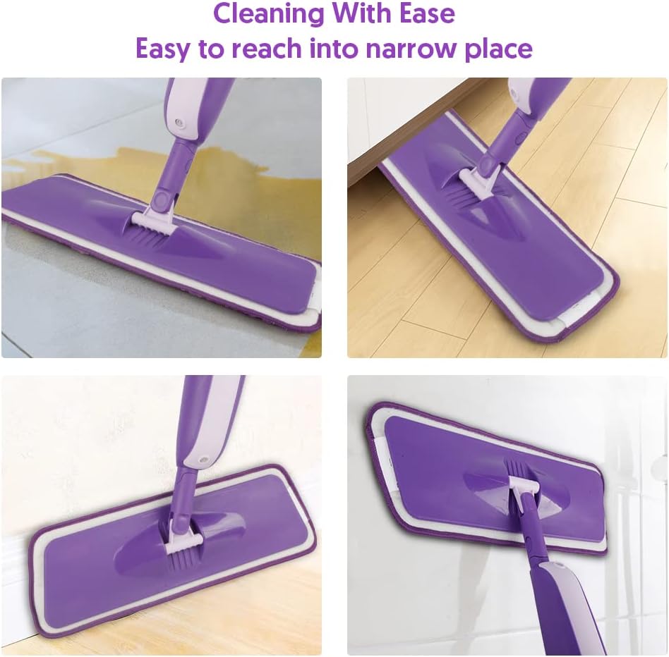 Spray Mop with 3 Washable Pads for Cleaning Floors: Microfibre Floor Mop