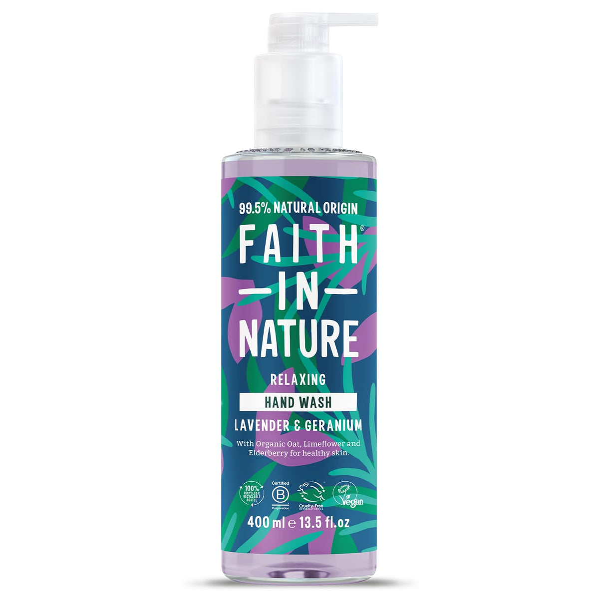 Faith In Nature Natural Aloe Vera and Tea Tree Hand Wash, Nourishing, Vegan and Cruelty Free, No SLS or Parabens, 400 ml