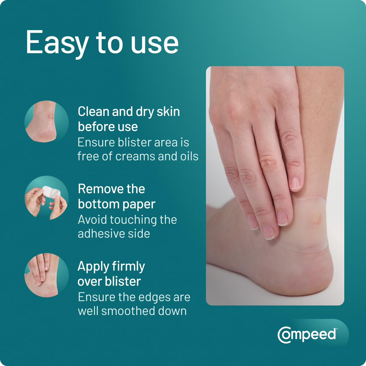 Compeed Medium Blister Plasters, Hydrocolloid, Pack of 12