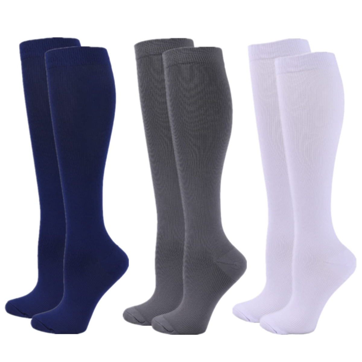 Compression Socks for Women Men, 2/3/4/6 Pairs 20-25mmHg Knee High Socks Compression Stockings for Sport, Athletic, Edema, Diabetic, Varicose Veins, Travel, Pregnancy, Nursing