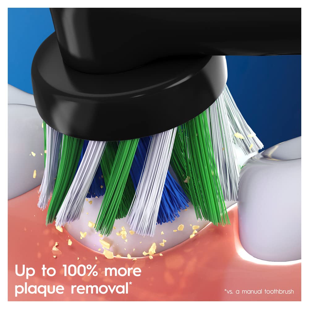 Oral-B Pro Cross Action Electric Toothbrush Heads, 4 Count, Black