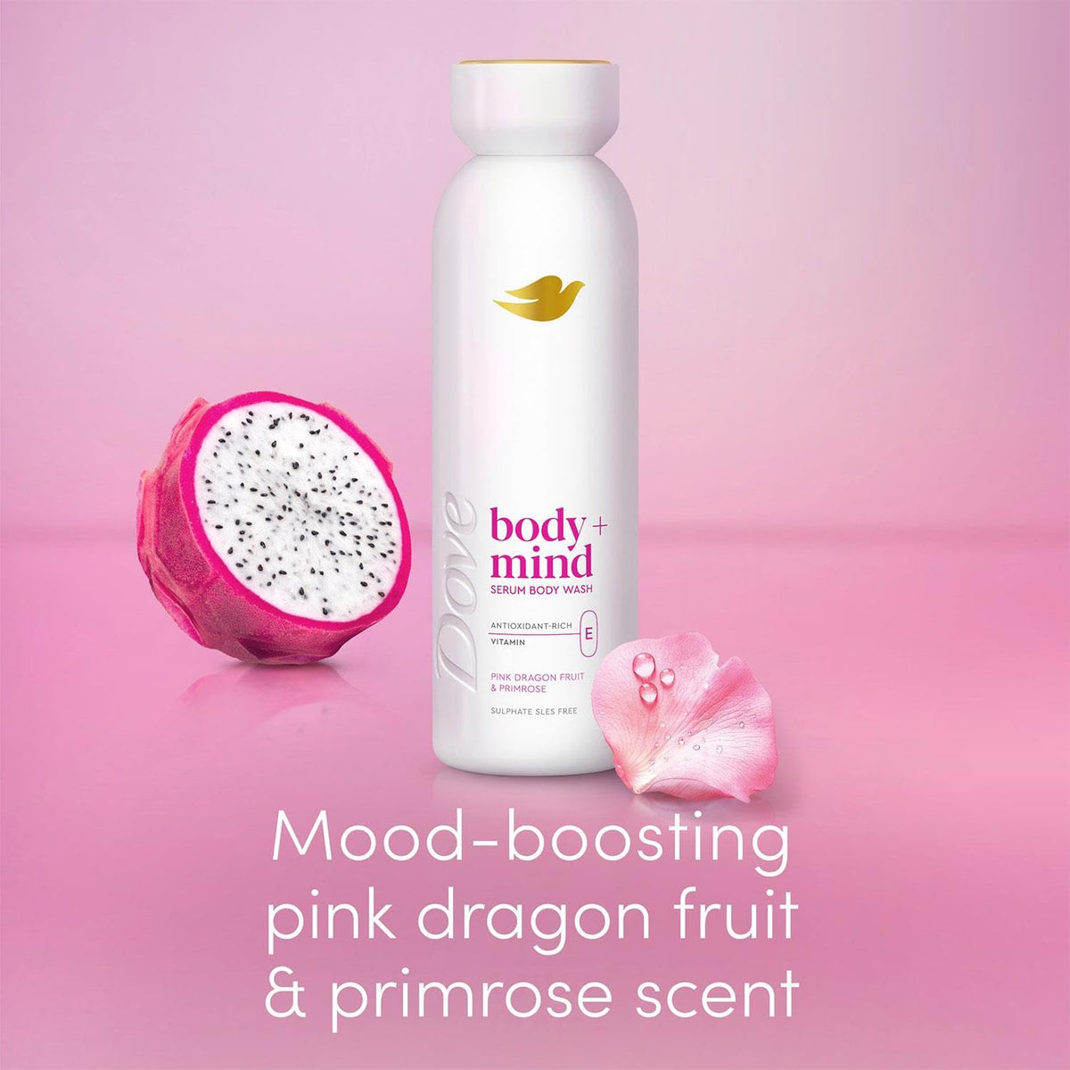 Dove Body + Mind Jojoba Oil & Coconut Milk Serum Body Wash body cleanser with antioxidant-rich vitamin E for glowing skin 350 ml