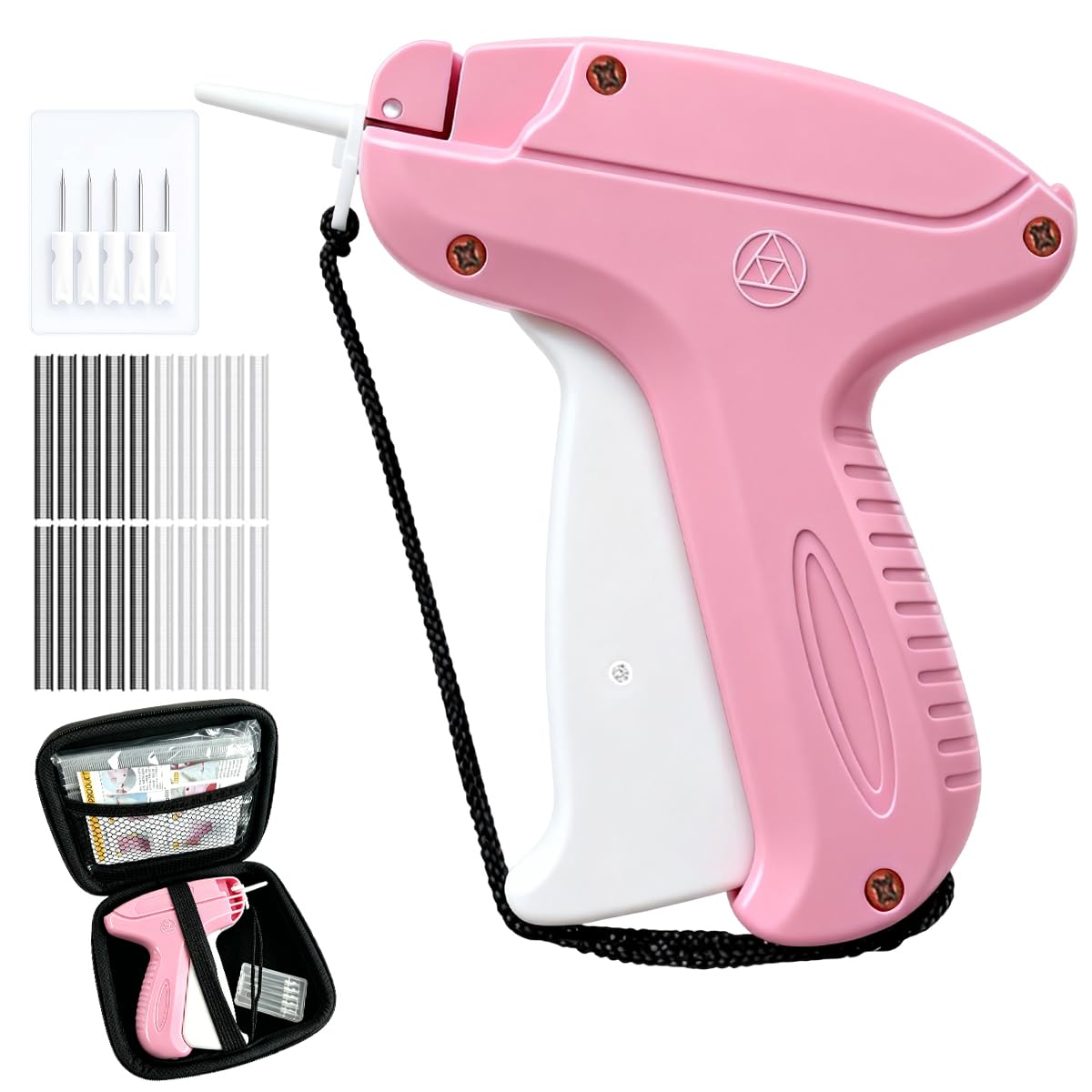 Stitchy Quick Clothing Fixer, Mini Stitch Gun for Clothes, Clothing Stitch Tagging Gun with Case,Stitchy Tool with 6 Needles,1500 Black & 1500 White 5mm Micro Fasteners