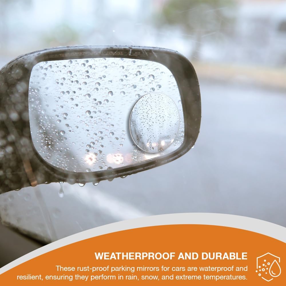 ARVO Blind Spot Mirrors for Cars, 2 Pack, 360° Adjustable HD Glass Convex