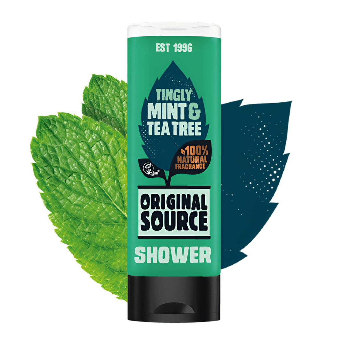 Original Source Mint & Tea Tree Shower Gel, 100 Percent Natural Fragrance, Vegan, Cruelty Free, Paraben Free, Large Bottle, 750 ml