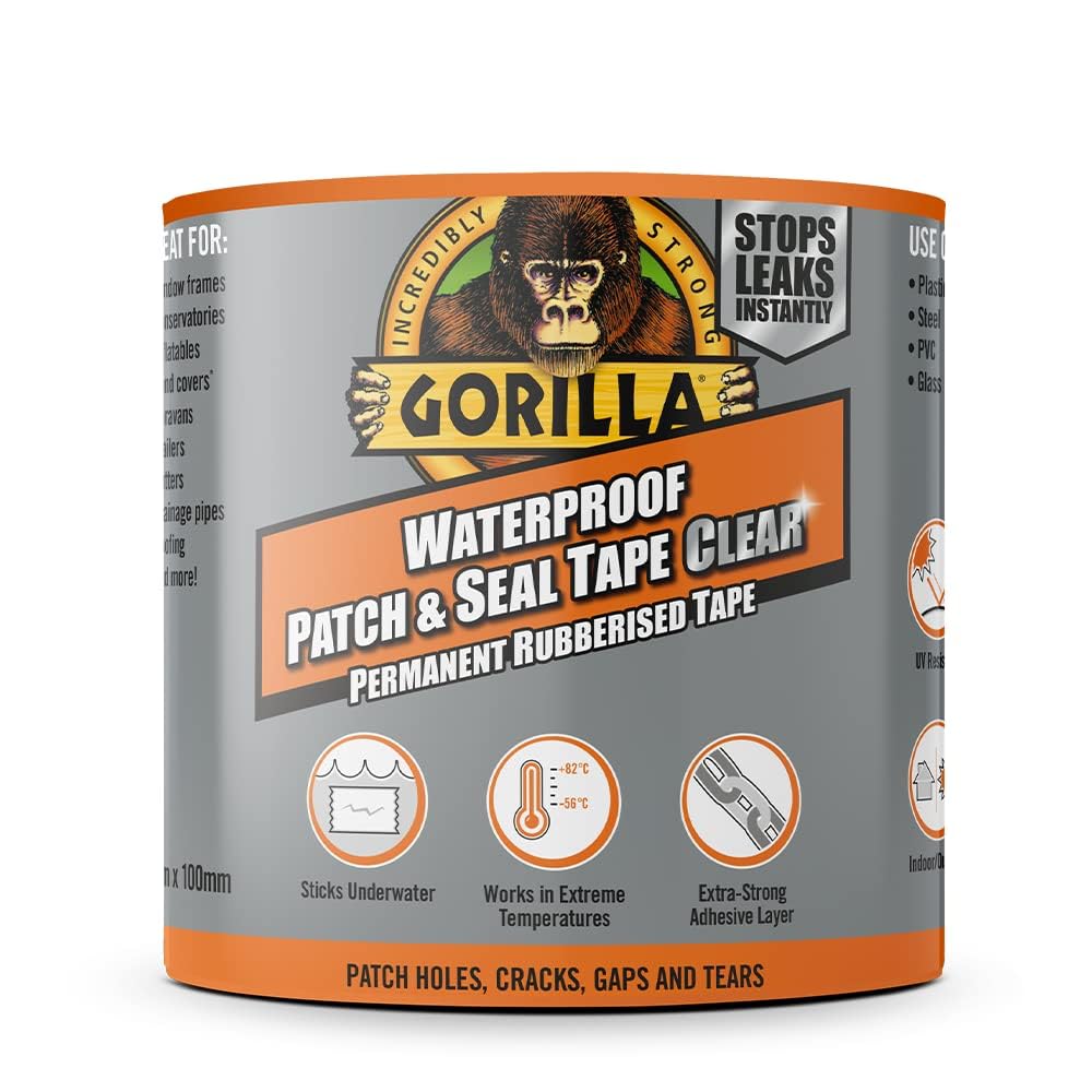 Gorilla Waterproof Patch & Seal Tape Black 3m