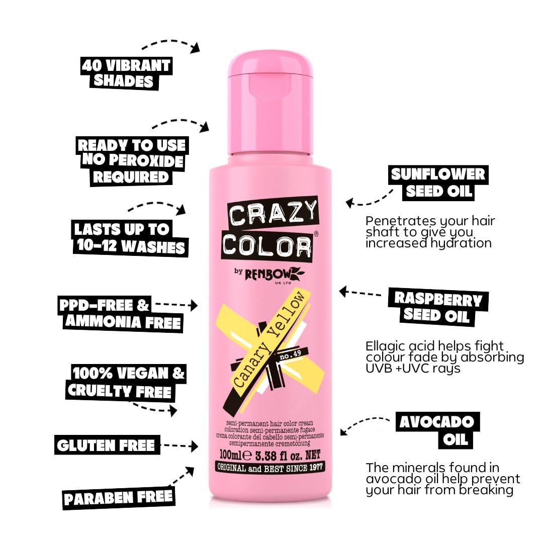 Crazy Color Cyclamen Pink Hair Dye 100ml
