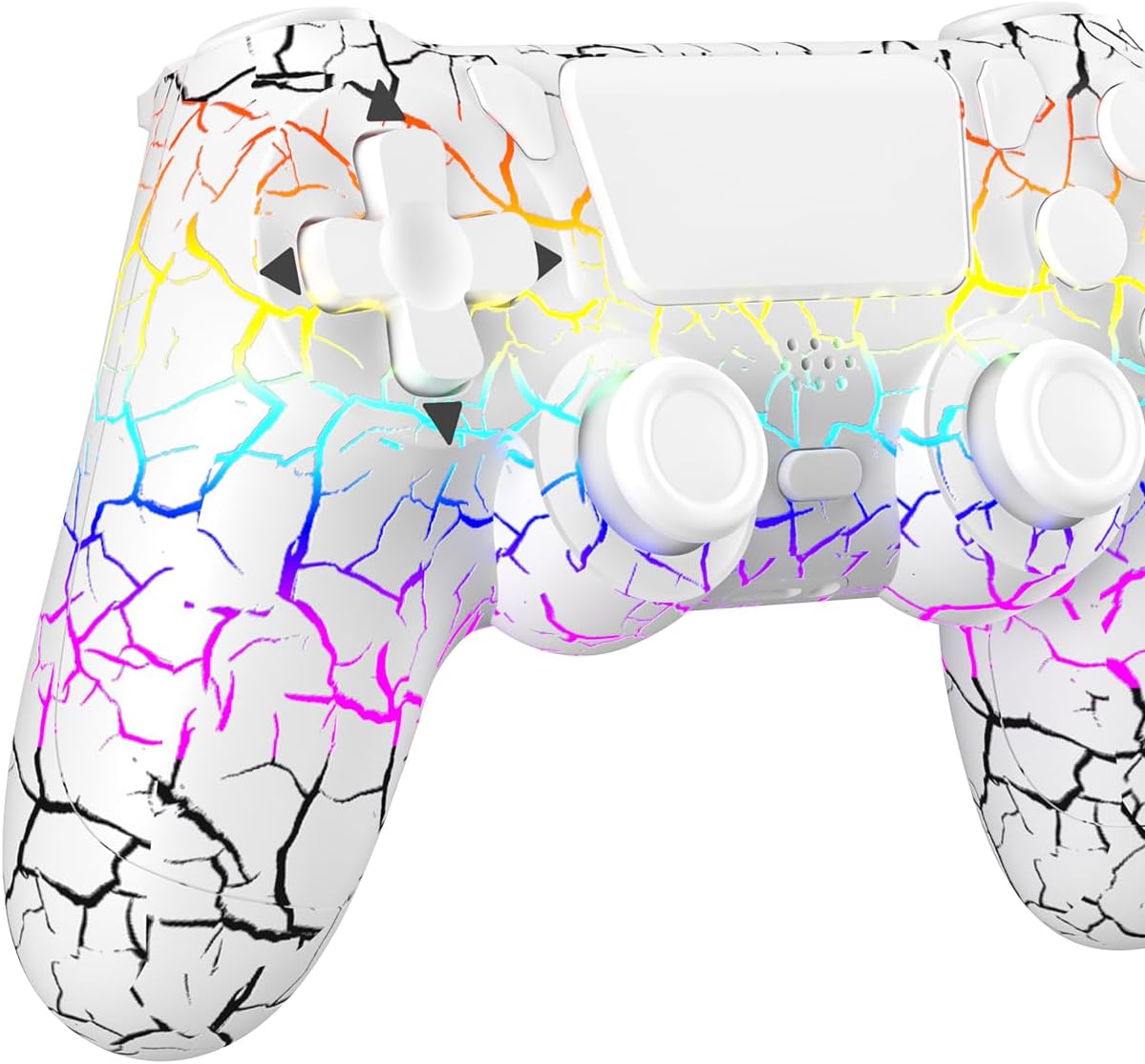 Pogriko Wireless Controller for PS4, Joystick Gamepad Compatible with PS-4/Slim/Pro/PC with RGB LED, Dual Vibration, 6-Axis Gyro Sensor, Headphone Jack, Touchpad