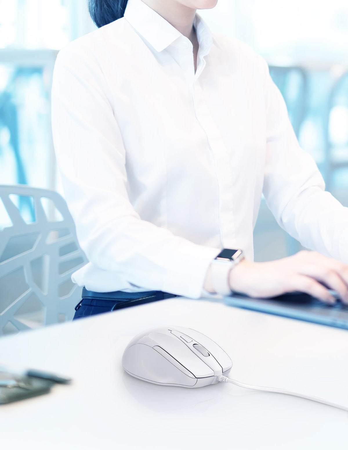 TECKNET USB Wired Mouse, 6400 DPI Mice 4 Adjustable DPI with 6-Button Corded, Optical Computer Mouse with Ergonomic Design for Laptop, Chromebook, PC, Desktop, Mac, Notebook