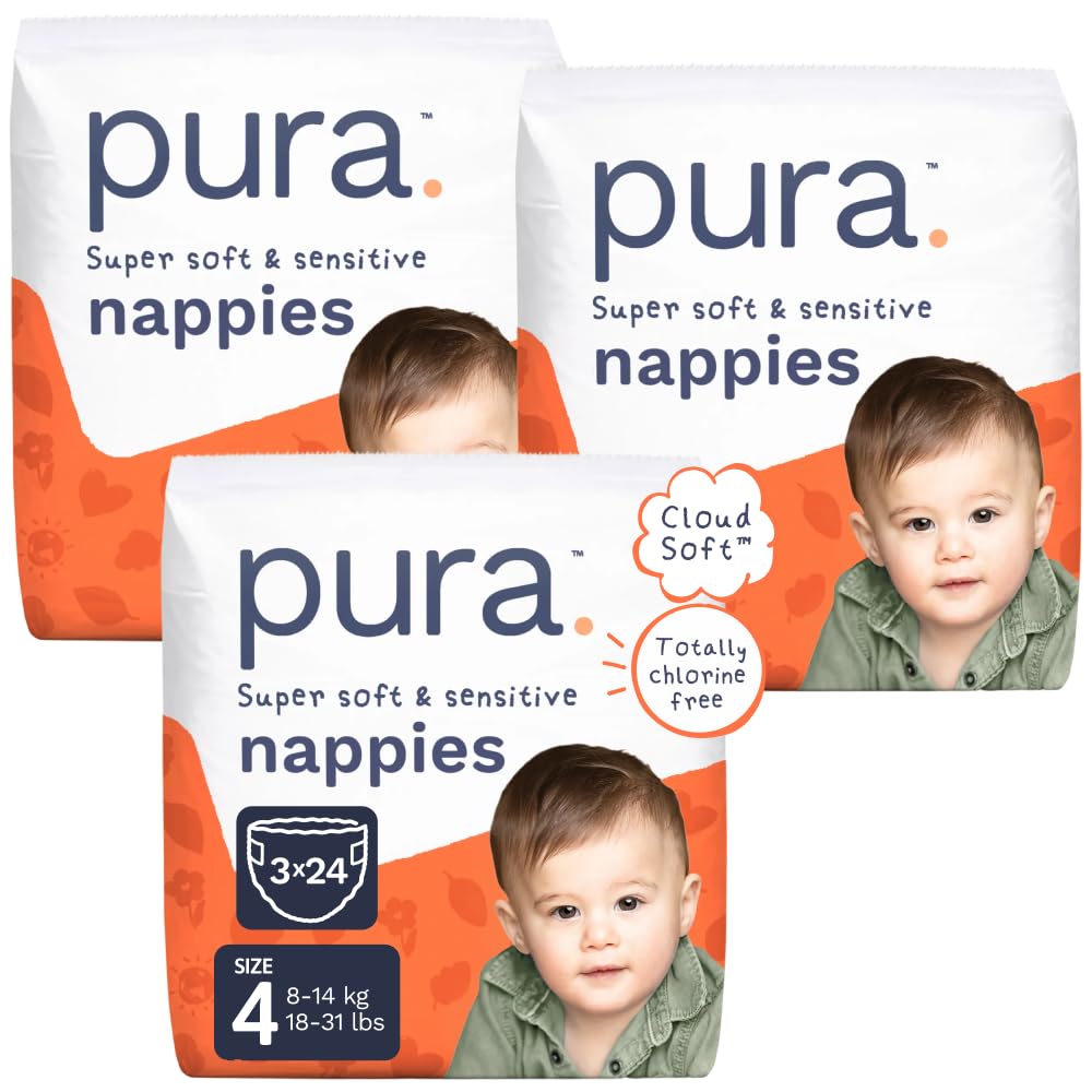 Pura Nappy Size 1 (2–5kg) 25 Count Sensitive Skin