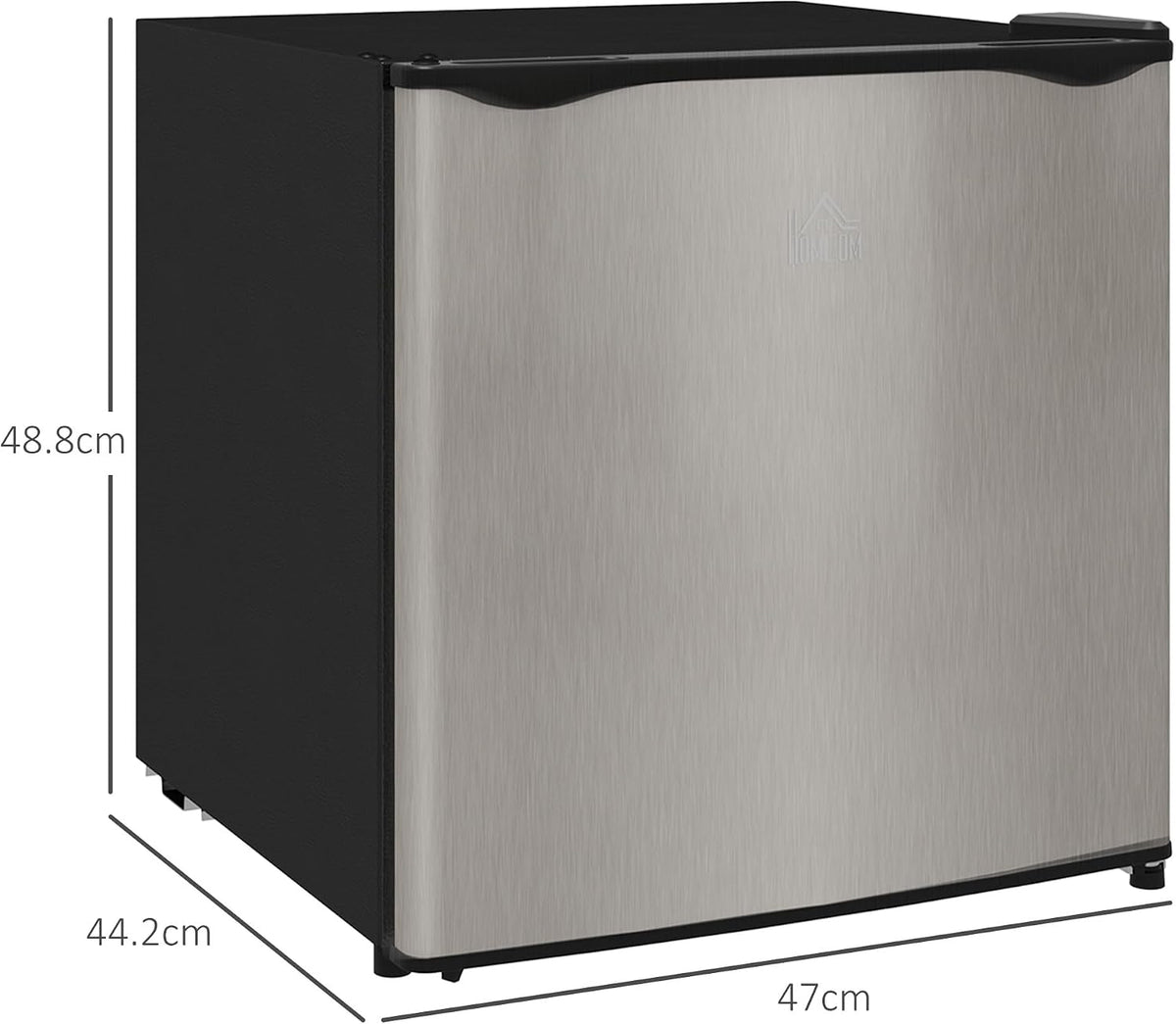 HOMCOM Tabletop Mini Freezer, 35L Capacity, Reversible Door, Silver Tone