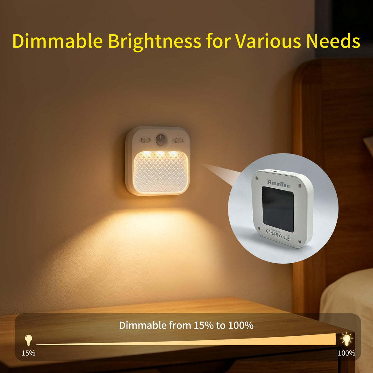 Motion Sensor Night Light, (4 Pack) Warm White Night Light Indoor Lamps