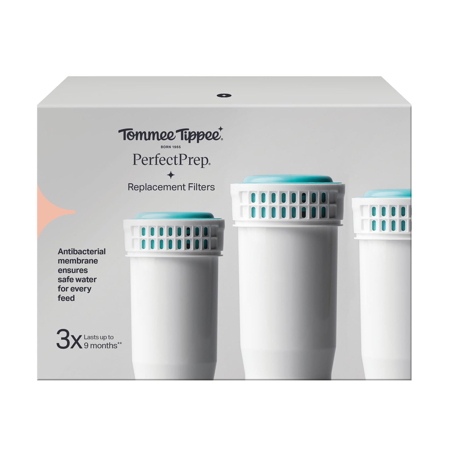 Tommee Tippee Perfect Prep Replacement Filter, Pack of 2, Compatible with All Perfect Prep Machines, Antibacterial Filter Removes Bacteria, Impurities and Contaminants