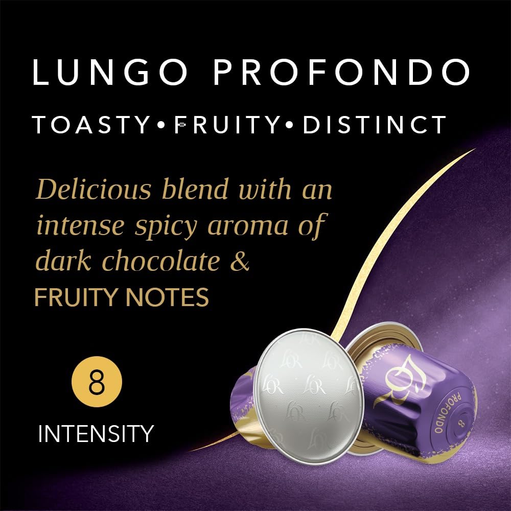 L'OR Espresso Intense Coffee Pods Variety Bundle (Pack of 12, Total 120 Capsules) Nespresso®* Compatible