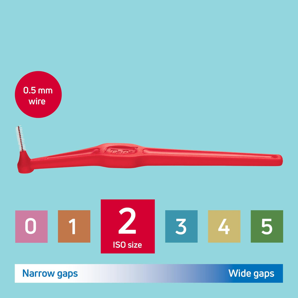 TePe Interdental Brush Angle, Pink, 0.4mm/ISO 0, 6pcs, Carton Pack