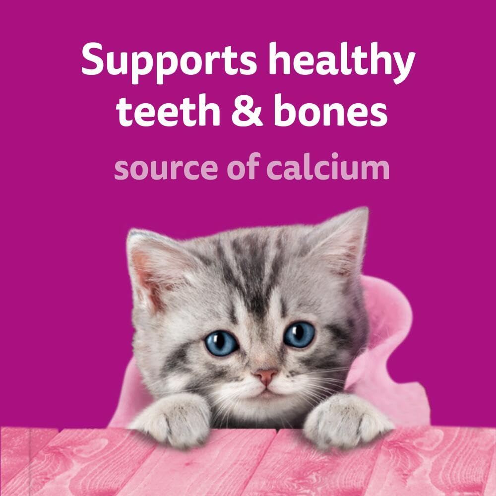 WHISKAS Crunch 100g (Pack of 6) - Tasty Topping Adult Cat Treat Biscuits