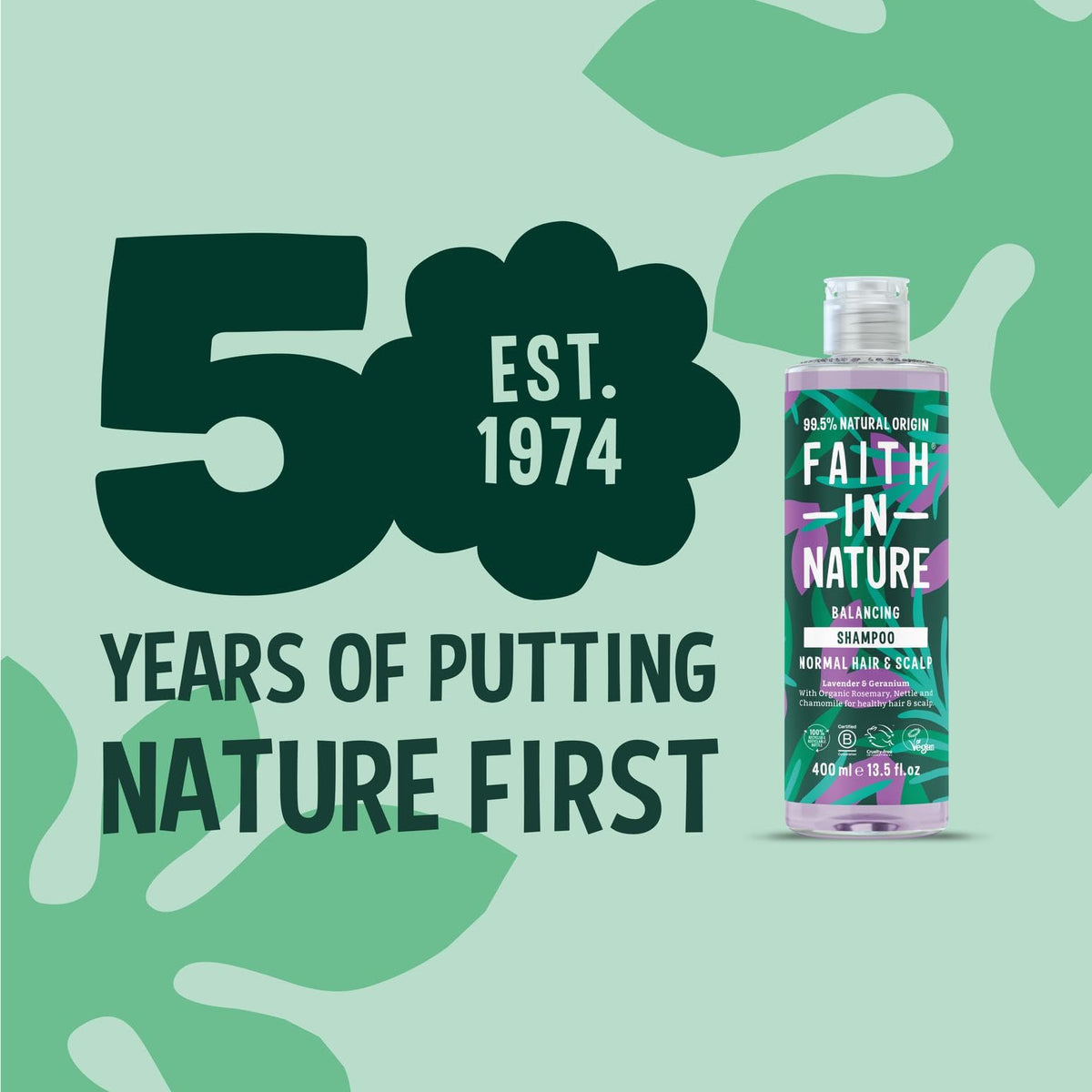 Faith In Nature Organic Coconut Shampoo, Hydrating for Dry Hair & Scalp, Vegan & Cruelty Free, No SLS, Silcones or Parabens, 400ml