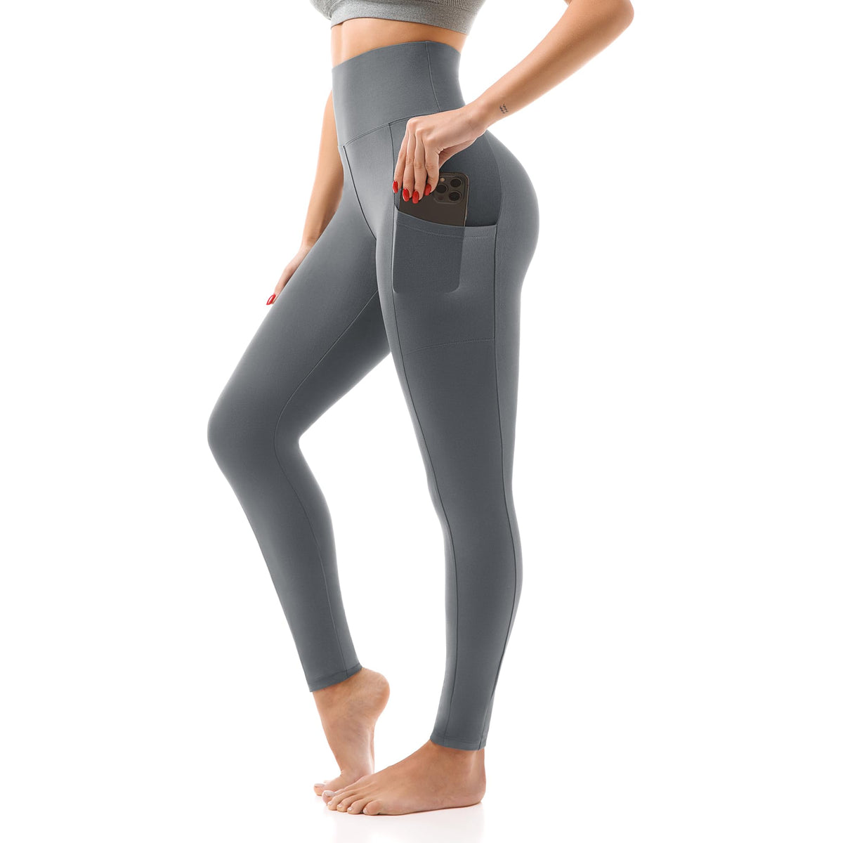 SINOPHANT Womens Leggings with Pockets High Waisted