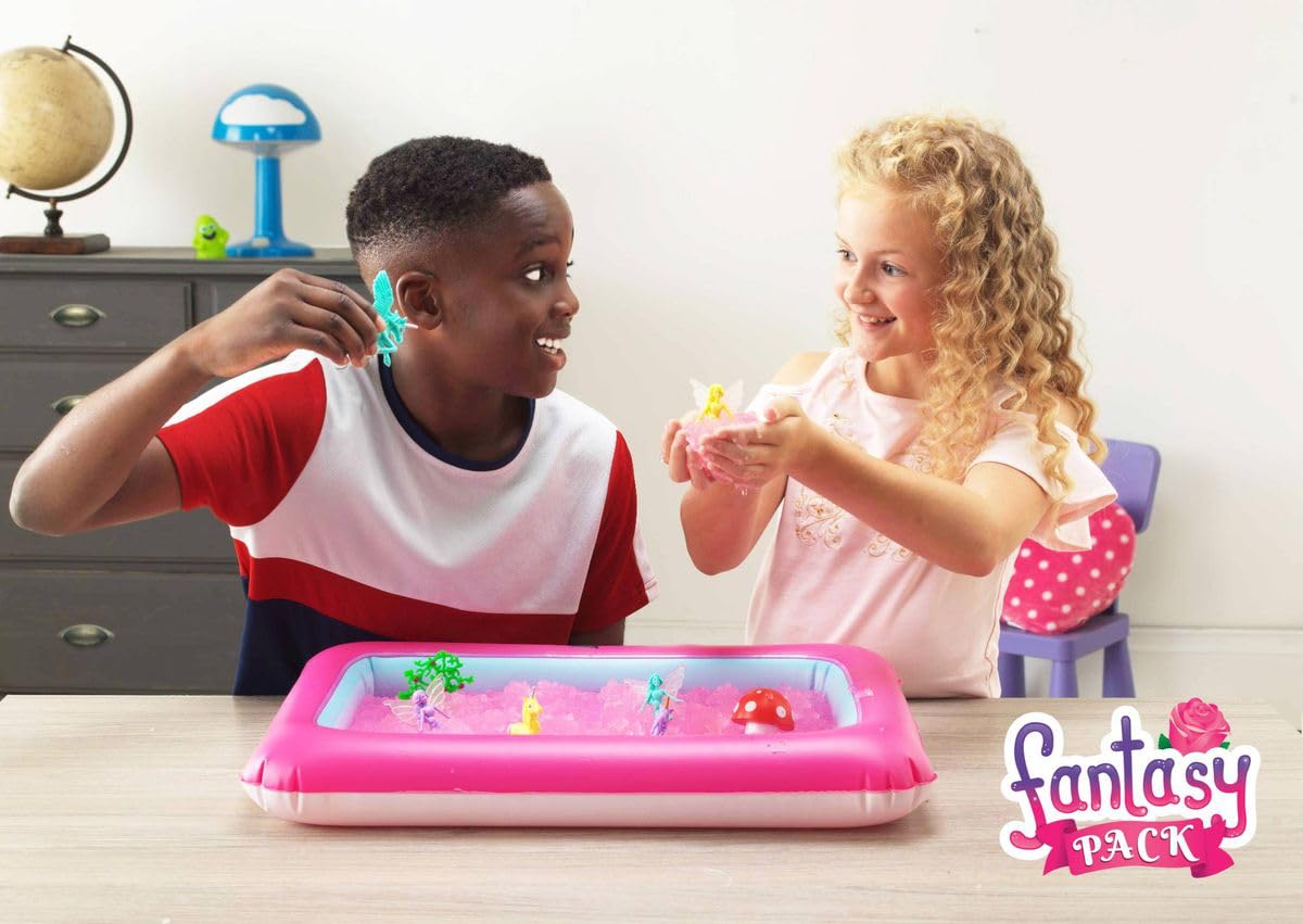 ZIMPLI - Gelli Adventures Fantasy Pack, 5 Use, 8 x Fantasy figures, Inflatable Play Tray, Imaginative Pretend Playset, Play Set for Girls 5 6 7 8 9 10, Xmas Present