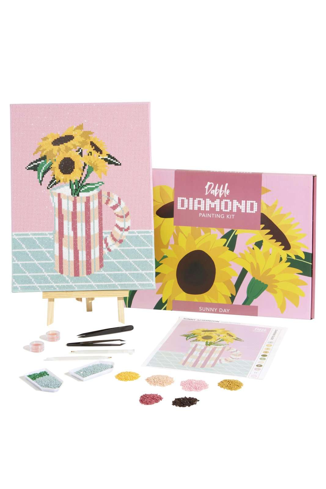 Dabble Diamond Painting Kits – Set of 3 Full Diamond Painting Kits for Adults with Canvas Frame, Crystal Diamond Art
