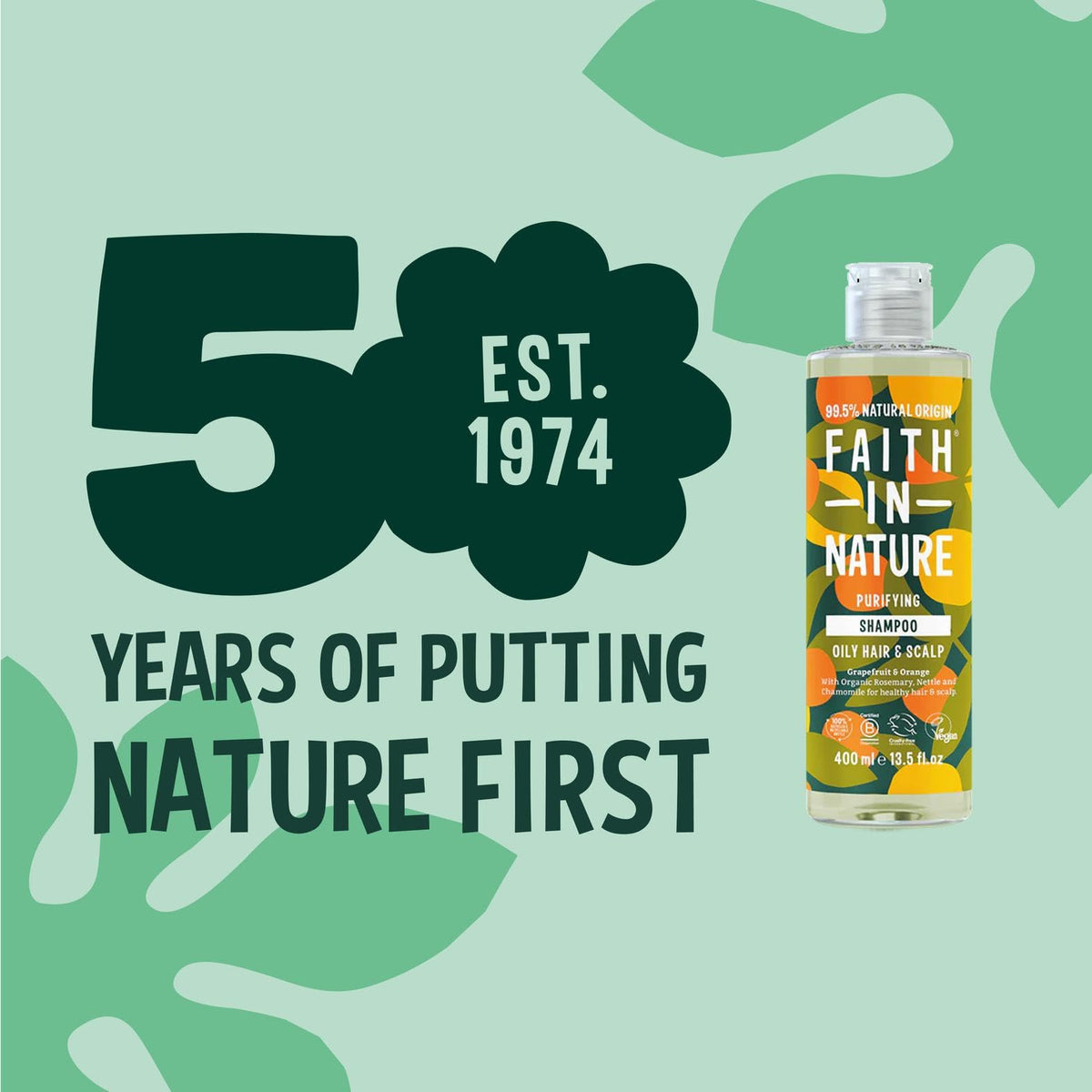 Faith In Nature Organic Coconut Shampoo, Hydrating for Dry Hair & Scalp, Vegan & Cruelty Free, No SLS, Silcones or Parabens, 400ml