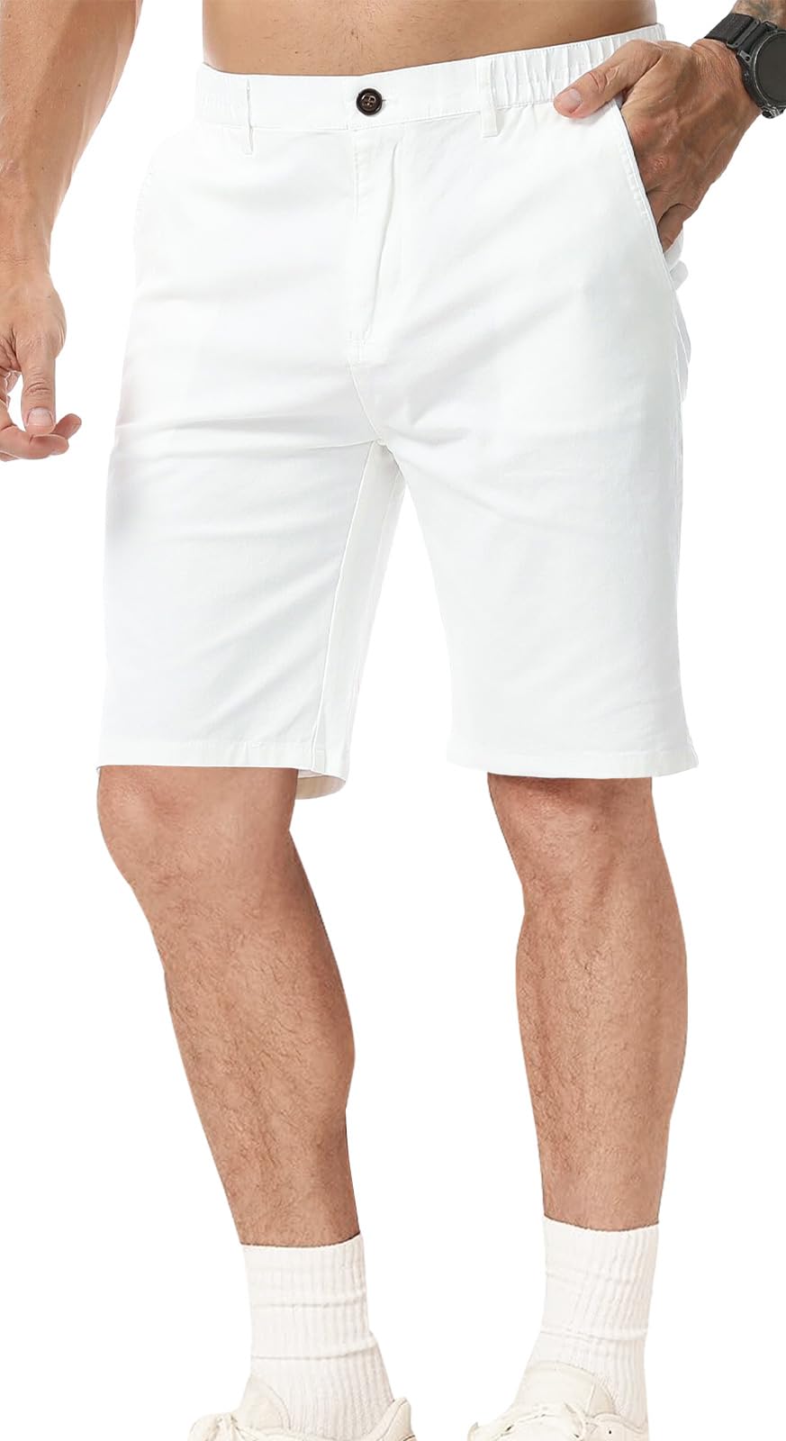 Men’s 7”/ 9” Chino Shorts Casual Elasticated Waist with 4 Pockets