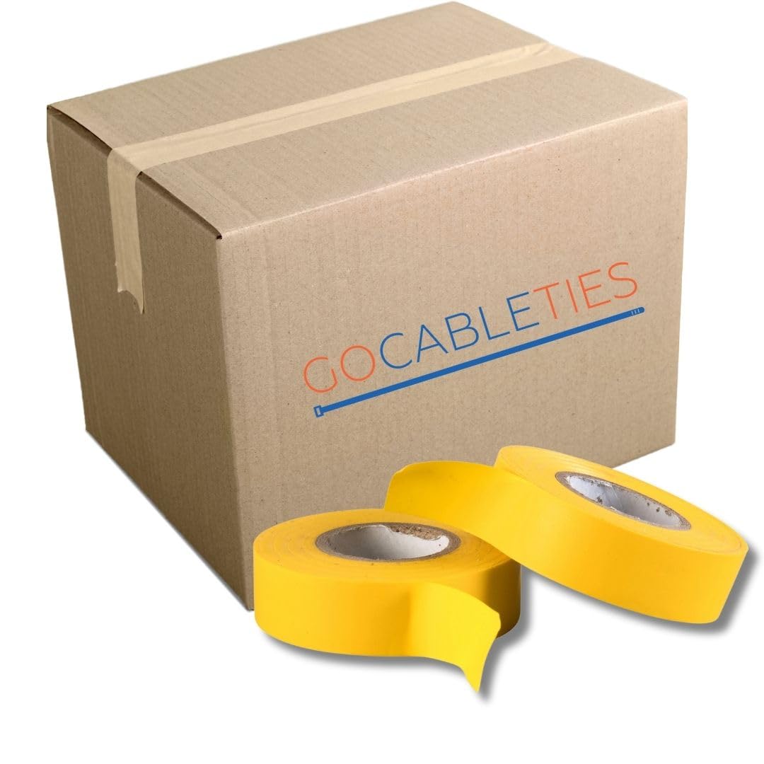 Gocableties Grey Electrical Tape, 19mm x 20m, Strong Self-Adhesive PVC Insulation Tape for Insulating, Repairing and Protecting Electrical Wires, 2 Rolls