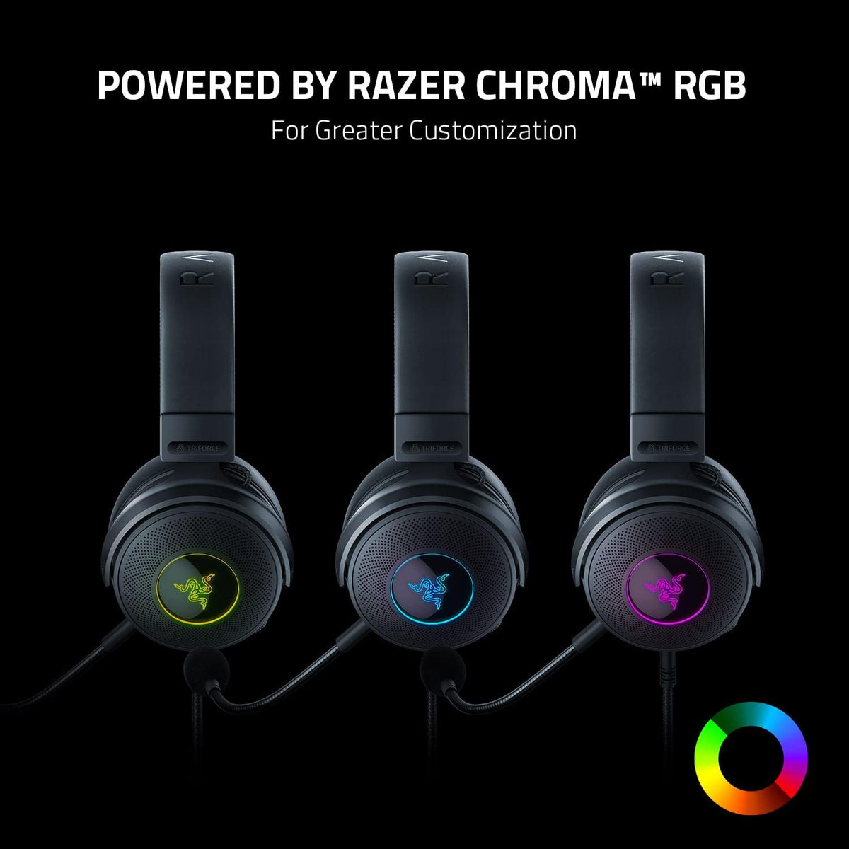 Razer Kraken V3 X USB - Wired USB Gaming Headset (ultra-lightweight at 285g, TriForce 40mm drivers, HyperClear Cardioid Microphone, 7.1 surround sound, Chroma RGB) Black