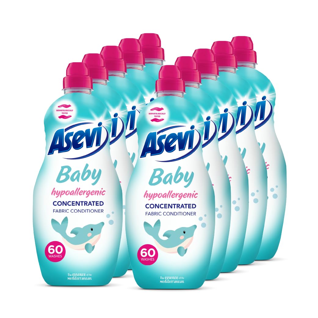 Asevi Fabric Conditioner, Laundry Conditioner, Liquid Fabric Conditioner, 60 Washes, Multipack of 10 X 1380ML (Blue)