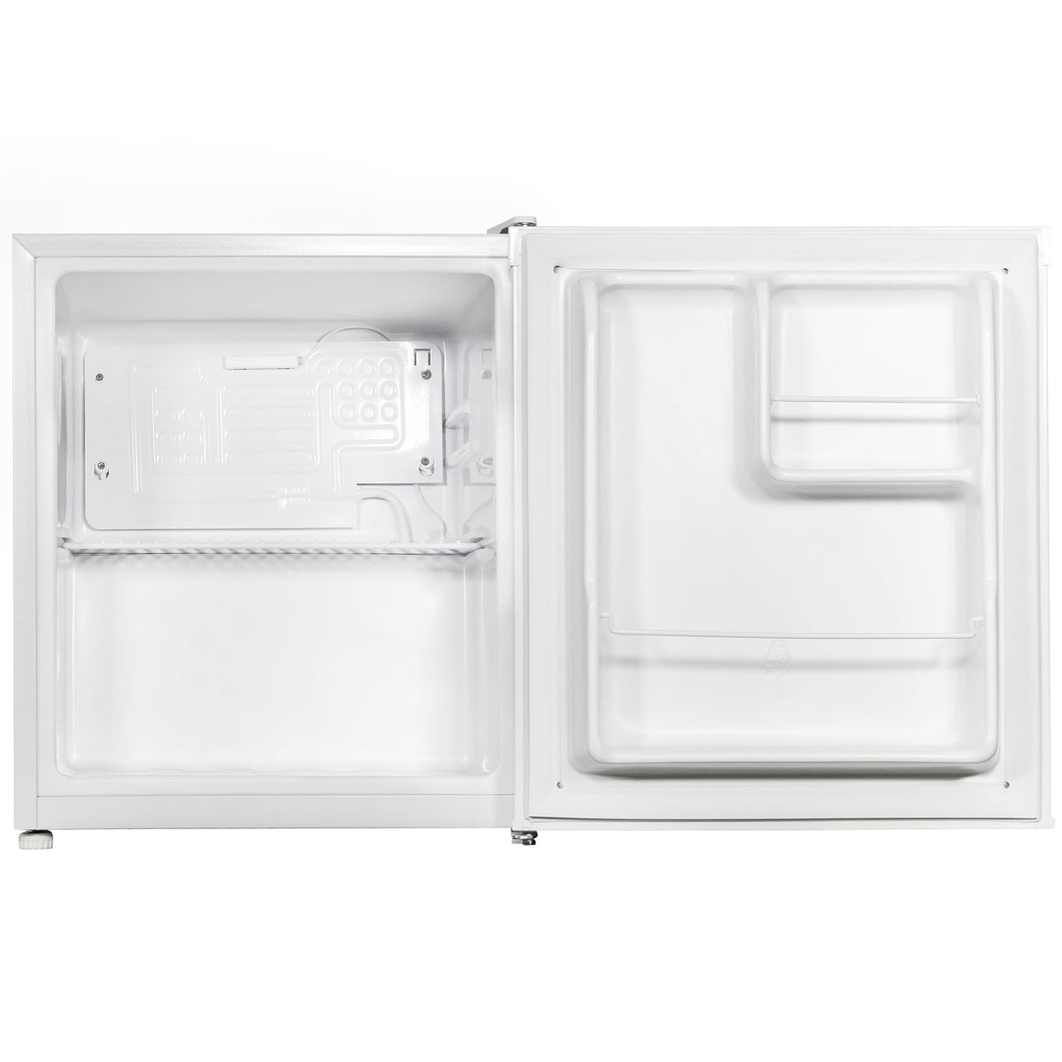 Russell Hobbs Table Top Larder Mini Fridge 66L Capacity, Reversible Door & Adjustable Feet, 0 to 8 Degrees Manual Temperature Control, Silver RH67TTLF0E1SS
