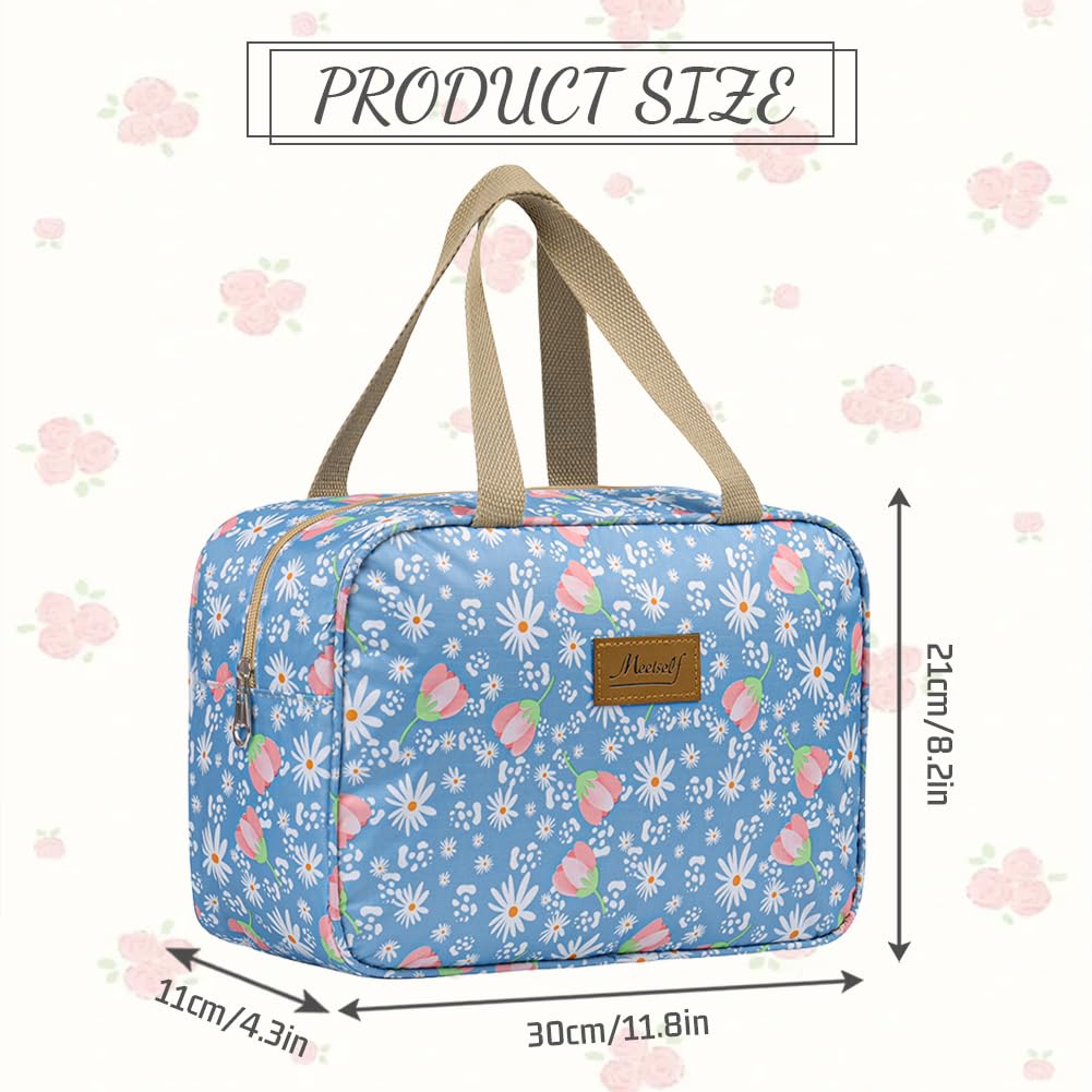 Aucuu Toiletry Bag, Large Full Size Toiletry Bag, Travel Hand-Held Make up Wash Bags, Portable Waterproof Toile-Try Kit, Bathroom Storage Case, Cosmetic Organizer for Travel, Camping for Women Girl