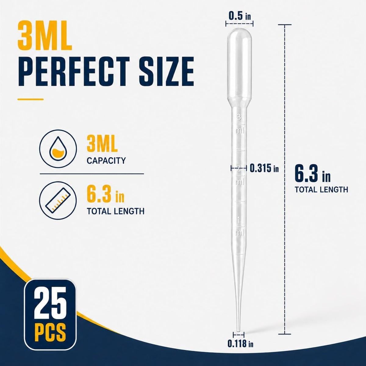 moveland 𝟭𝟬𝟬𝟬𝗣𝗰𝘀 𝟯𝗺𝗹 Dropper Pipettes- Plastic Transfer Pipette for Lab Science, Essential Oil, DIY Art, Medicine - Excellent Suction Without Leakage