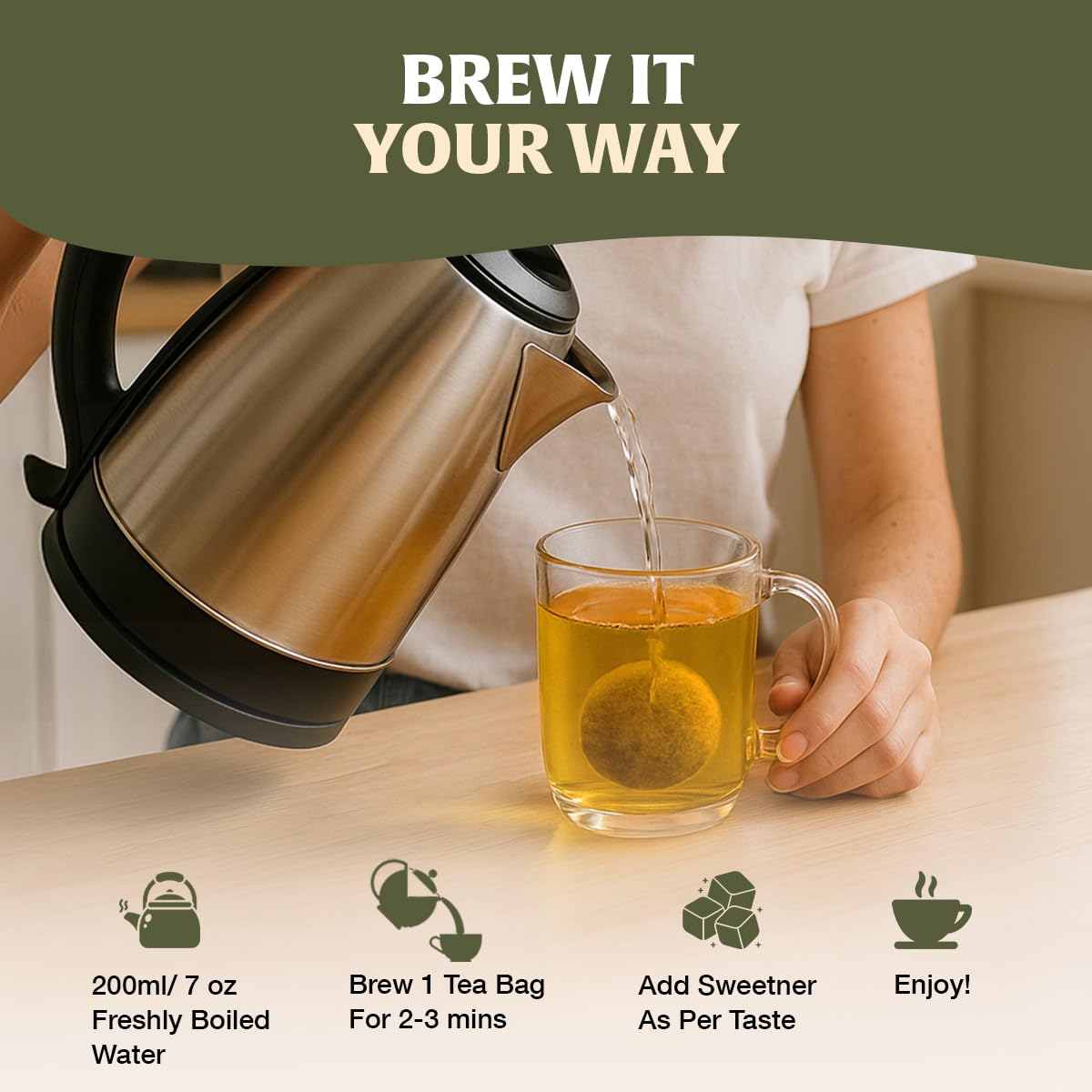 HANDPICK, Spearmint Tea Bags (100 Count), Spearmint Leaf Tea Bags