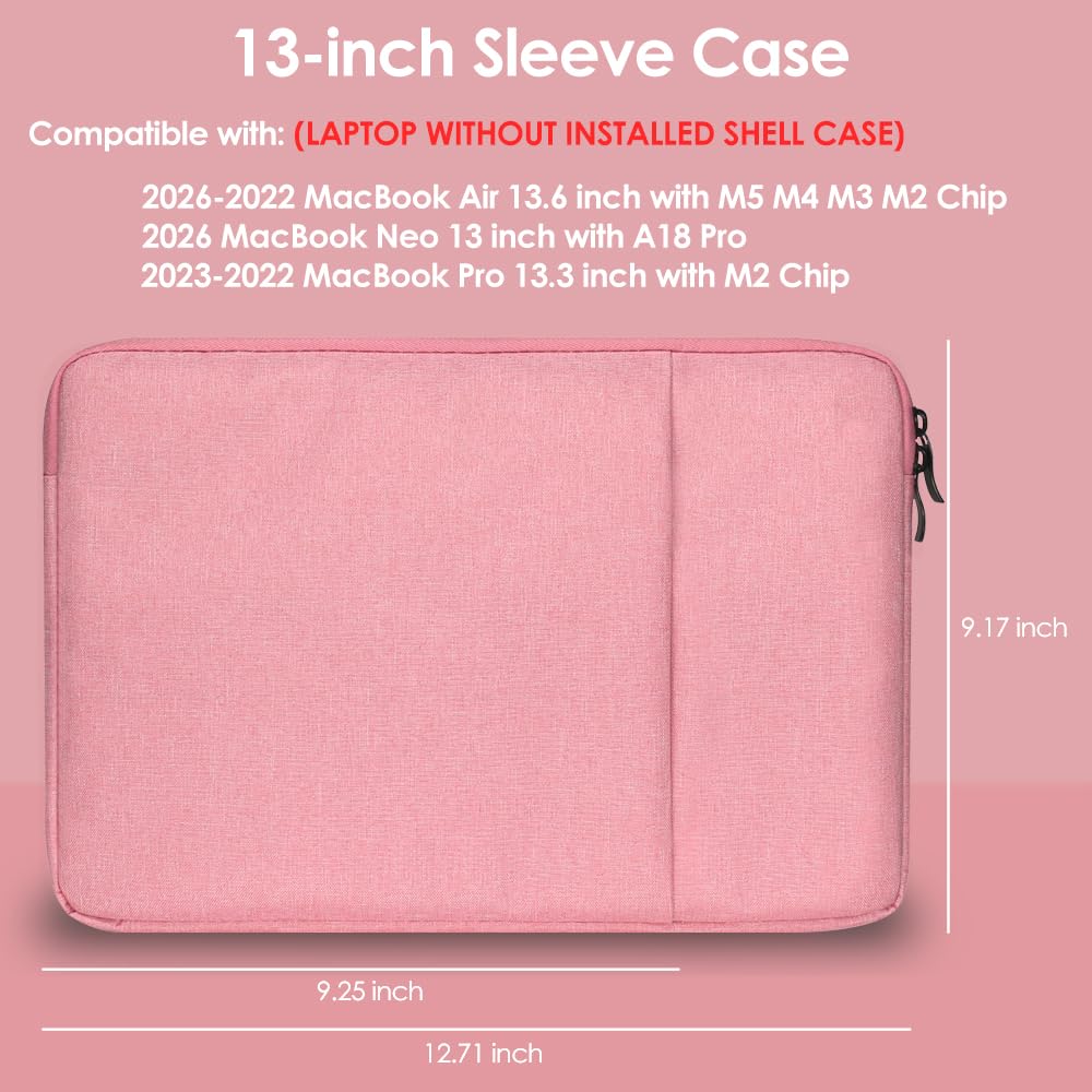 ProElife 13-Inch Laptop Sleeve for MacBook Air 13.6 M5/M4 & MacBook Neo