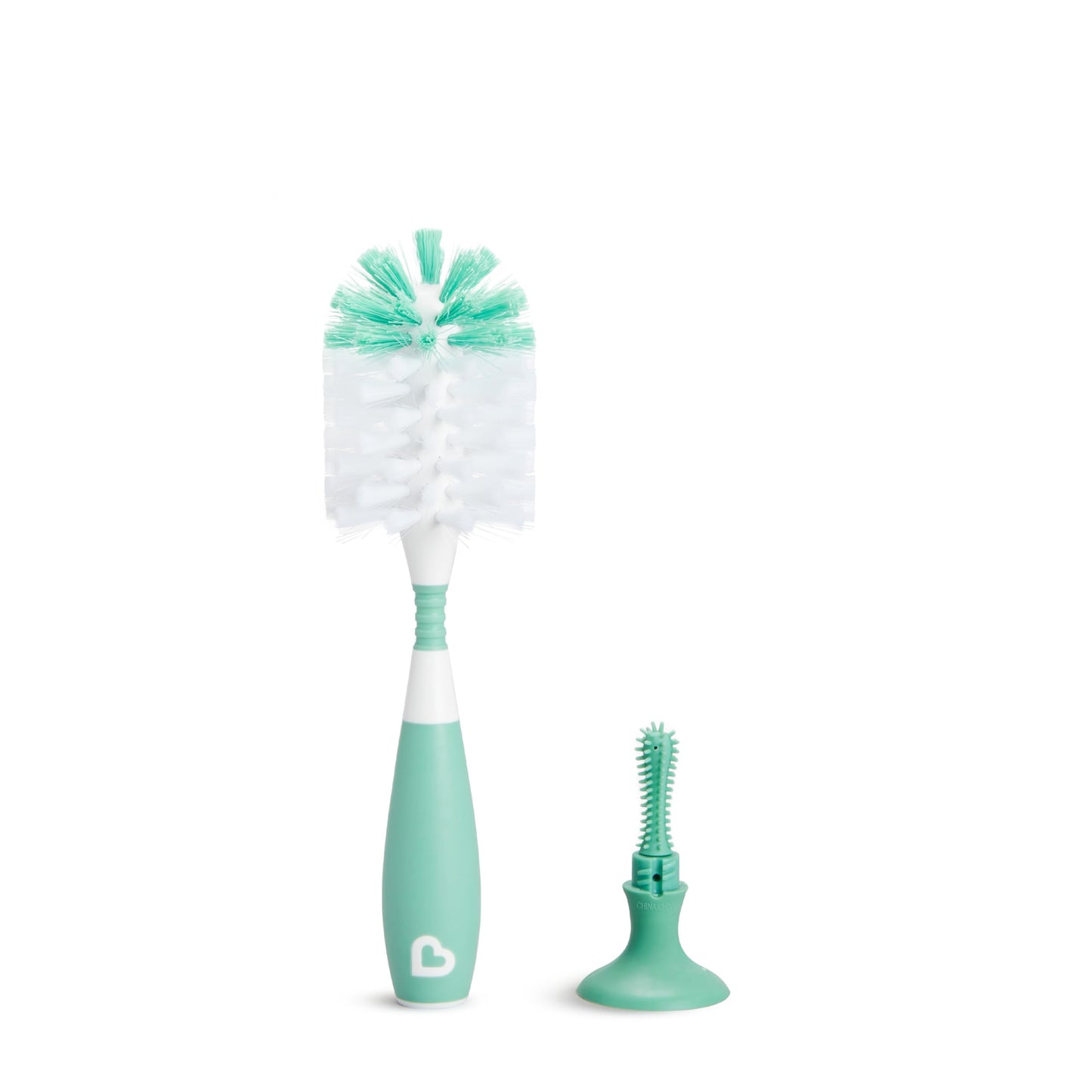 Munchkin Bottle Brush | For Cleaning Baby & Water Bottles with Built In Teat Brush | Freestanding | Dishwasher Safe | Bristle Brush | 1 Pack | Grey