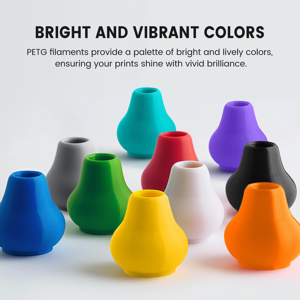 TECBEARS PETG Filament 1.75mm Black 1KG, High Strength & Toughness