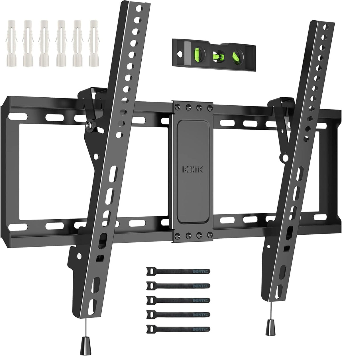 BONTEC TV Wall Bracket for 37-82 Inch TVs, Tilt TV Wall Mount, Up to 60 kg