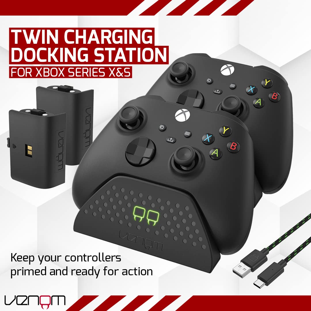 Venom Replacement Battery Packs for Xbox Charging Dock - White (Xbox Series X & S/Xbox One)