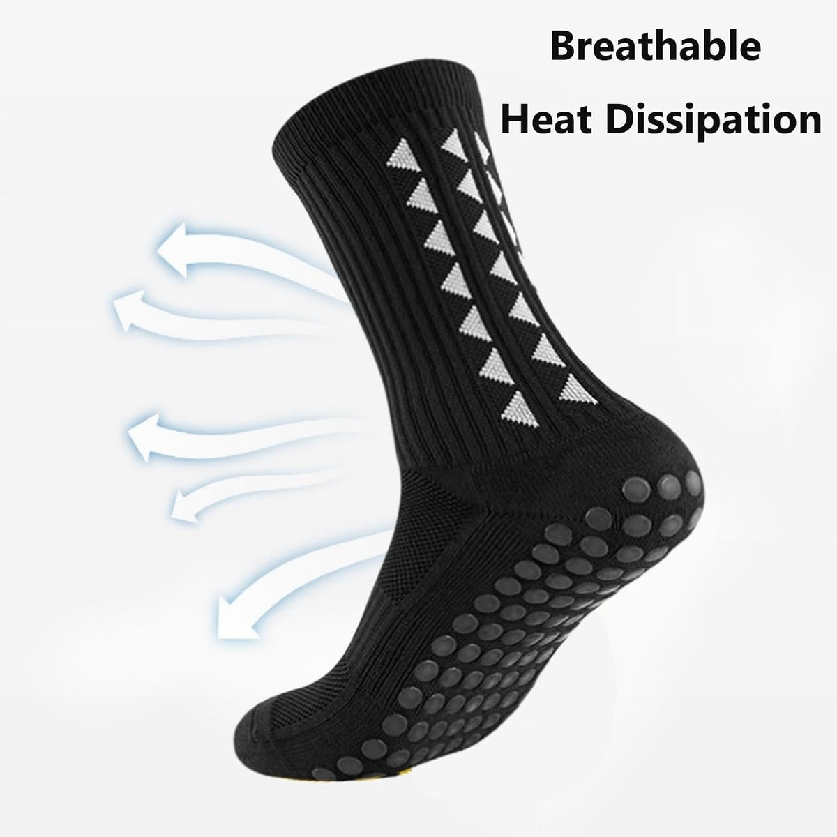 3 Pairs Non Slip Football Socks, Football Grip Socks for Men, Soccer Socks with Rubber Dots for Yoga Running Hiking