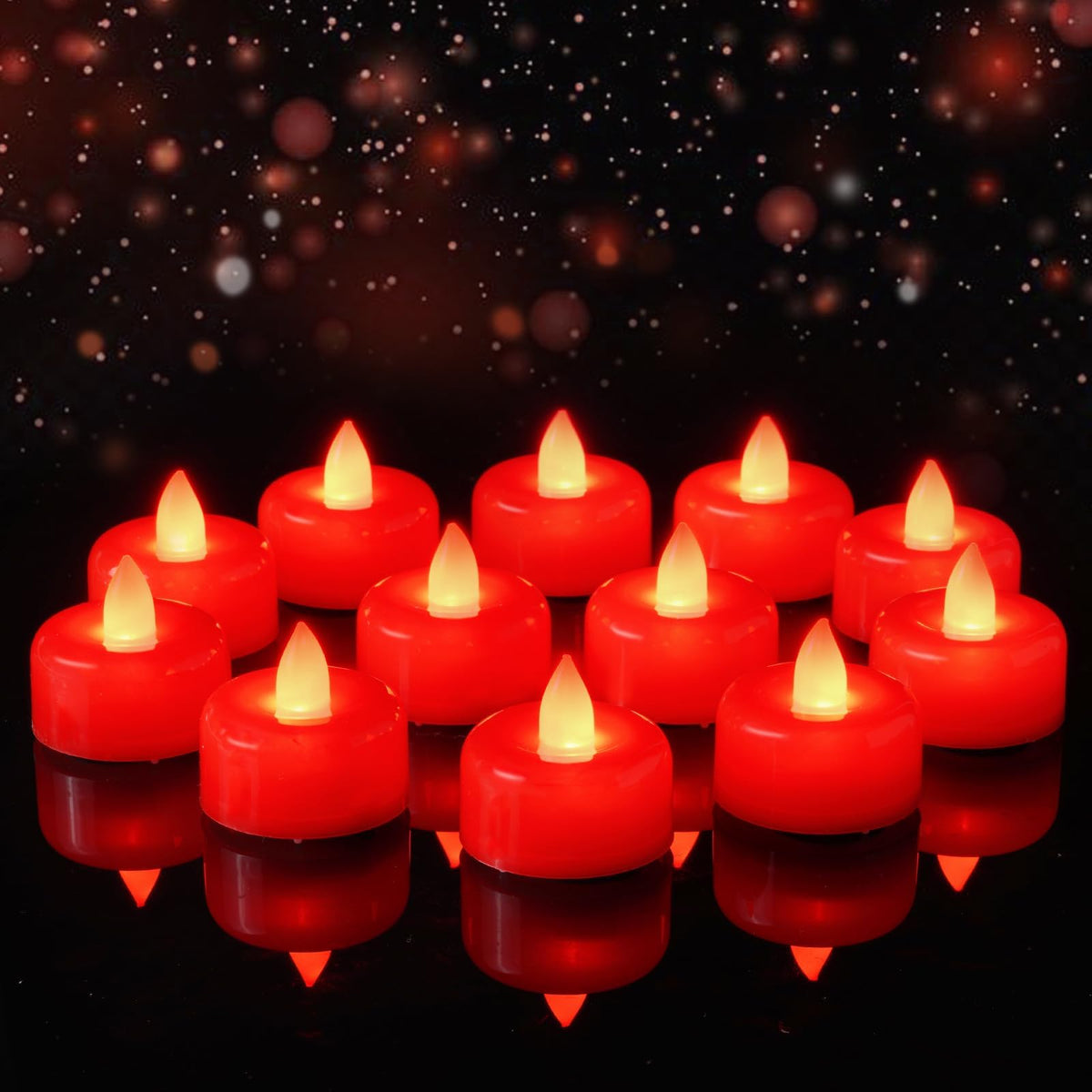 AMAGIC 24 Pack Battery Operated Flameless LED Tea Lights Candles Electric