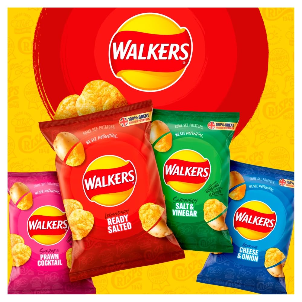 Walkers Baked Snacks Sea Salt 6 x 22g