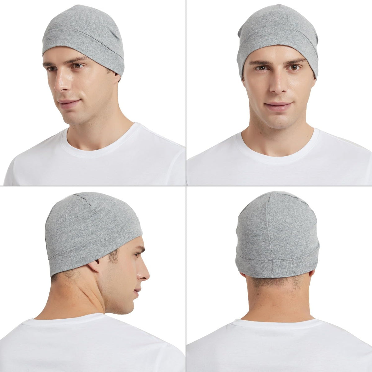 EINSKEY 100% Cotton Skull Caps for Men, Multipurpose Daily Wear Beanie Hat