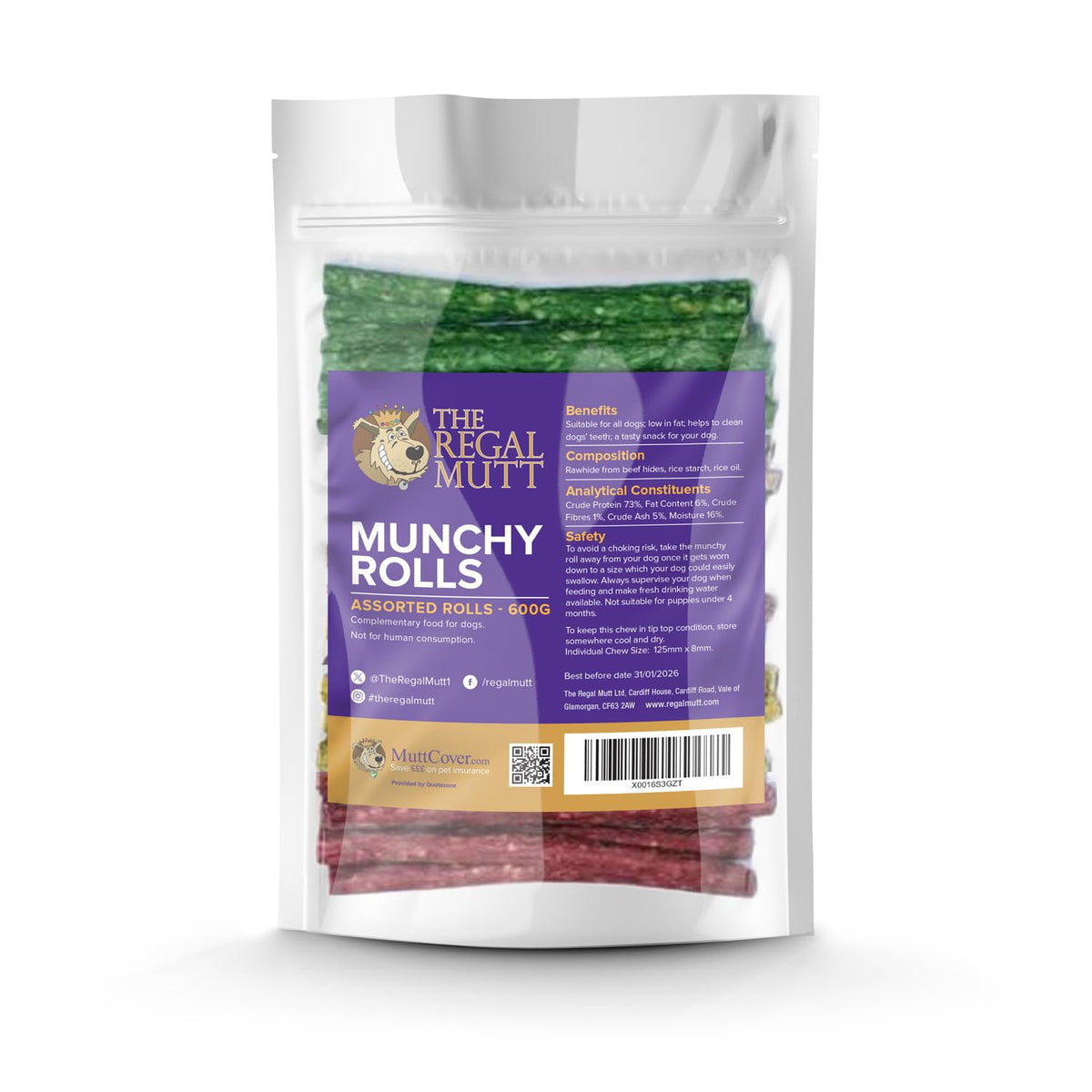 The Regal Mutt - Chewy Twists with Chicken - 1kg Bag