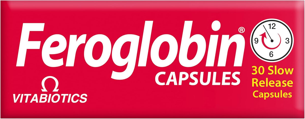 Feroglobin Iron Supplement Capsules Support Iron Defficiency, Anemia and Blood Formation, Boost Energy, Immunity and Vitality While reducing Fatigue and Tiredness