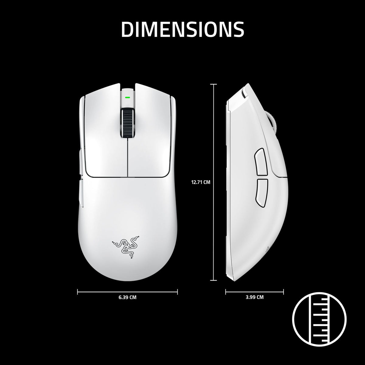 Razer Viper V3 HyperSpeed - Wireless Esports Mouse (Focus Pro 30K Optical Sensor, Up to 280 hours of Battery Life, Mechanical Mouse Switches Gen-2, 4000 Hz Wireless Polling Rate) Black