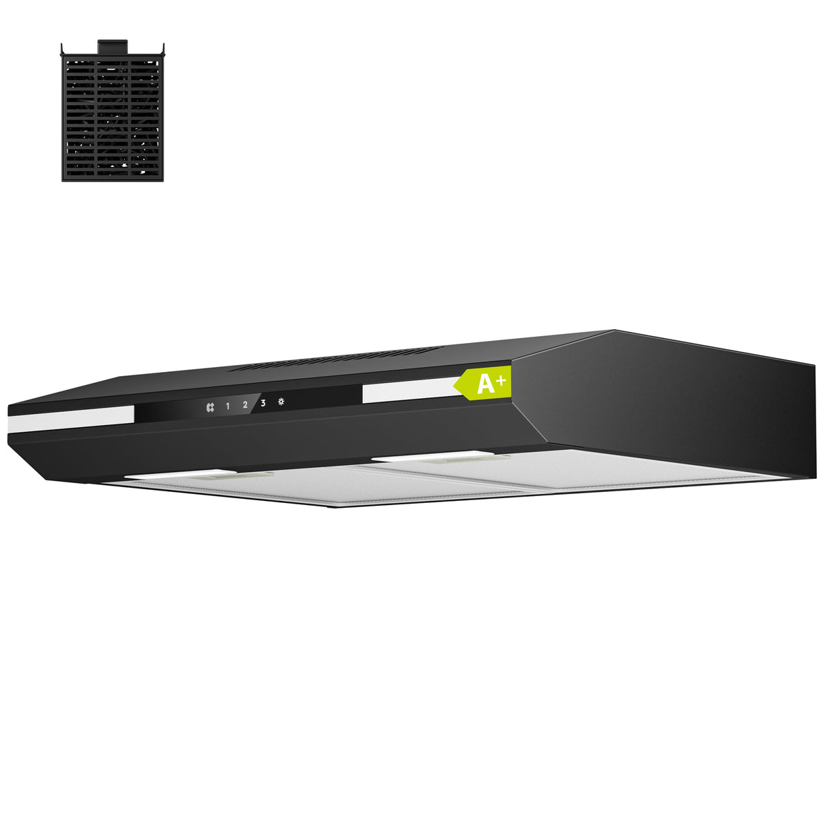 CIARRA CBPHW01 Portable Desktop Cooker Hood Recirculating 2 Speeds White